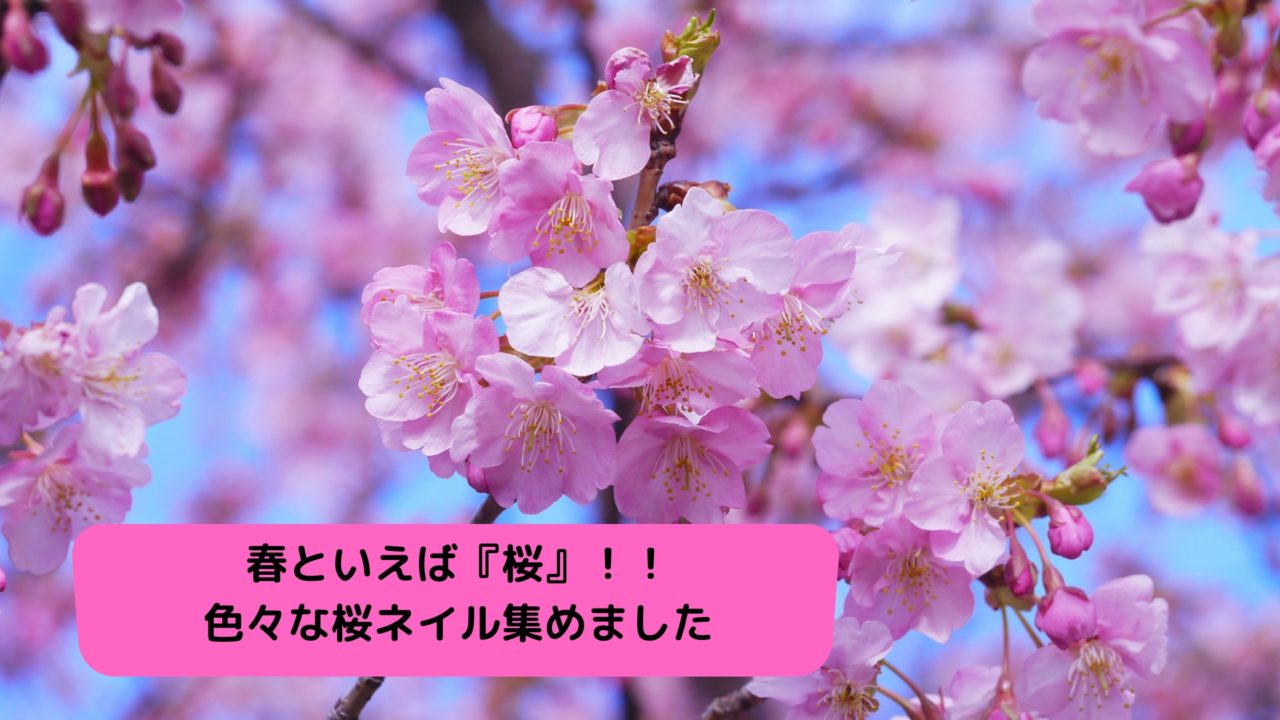 春といえば『桜』！！色々な桜ネイル集めました