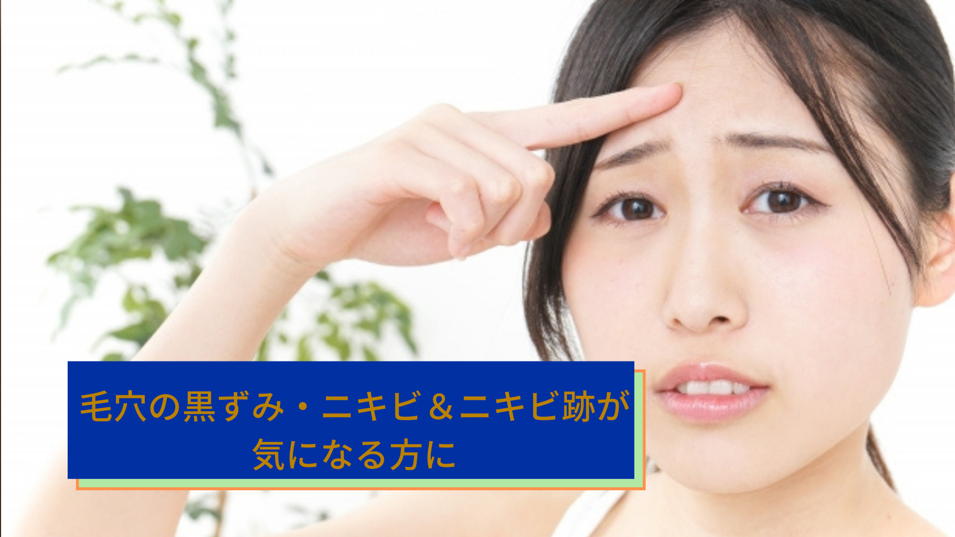 毛穴の黒ずみ・ニキビ＆ニキビ跡が気になる方に