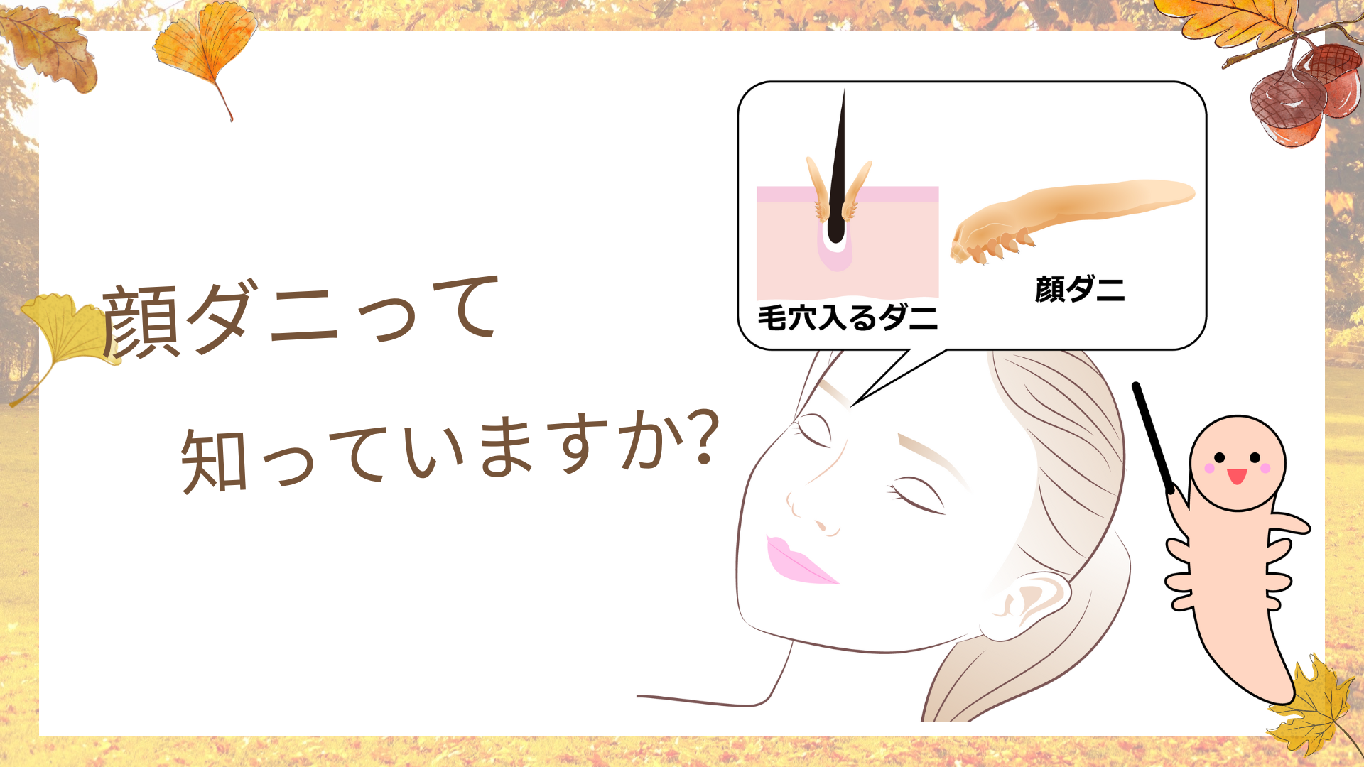 顔ダニって知ってますか?|香川県丸亀市 サロン・ド・『ウイッシュ』ネイルサロン『ヴィヴァン』オフィシャルブログ