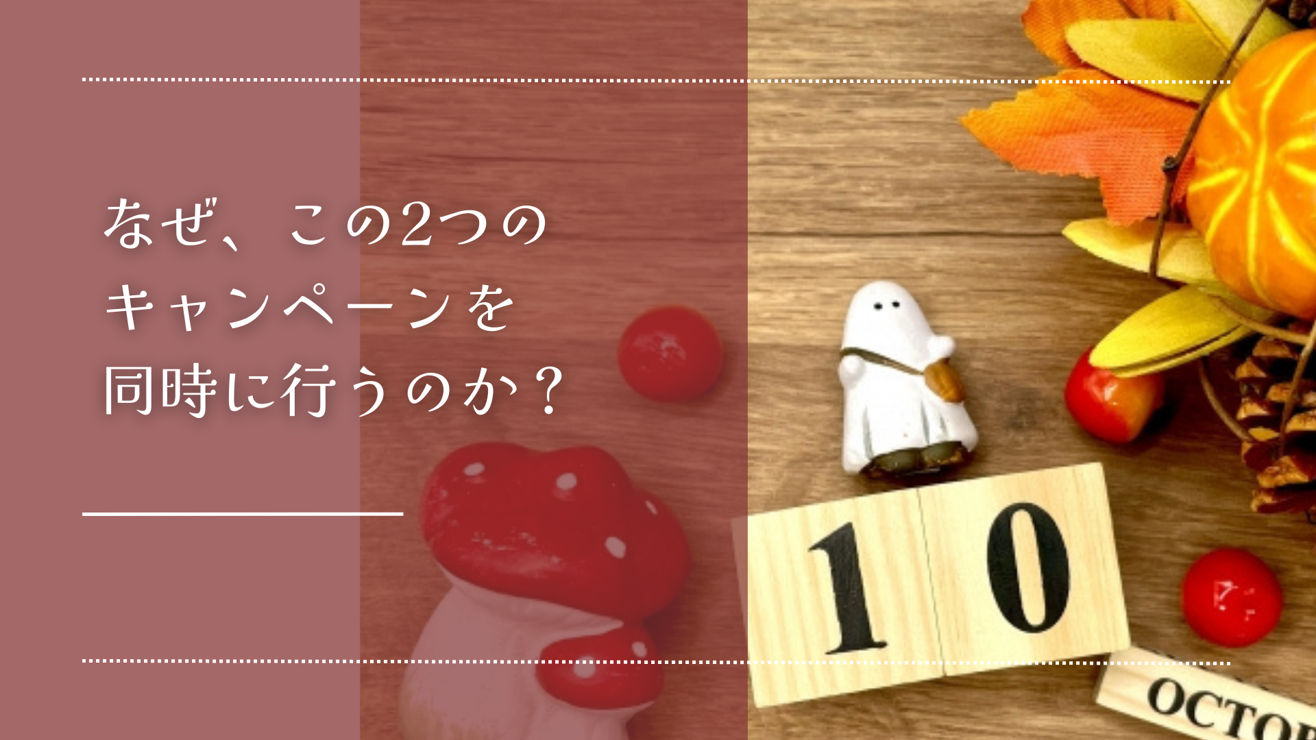 なぜ、この2つのキャンペーンを同時に行うのか？