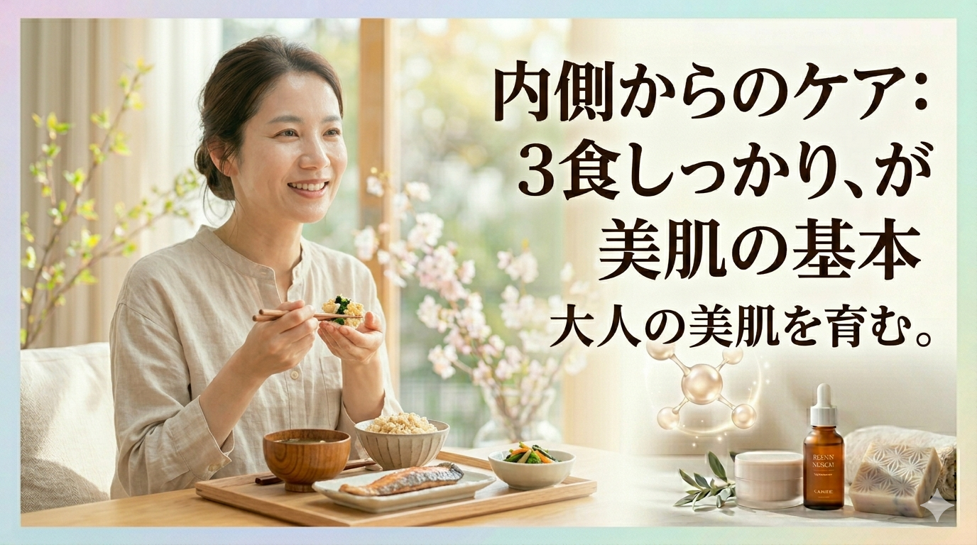内側からのケア：3食しっかり、が美肌の基本