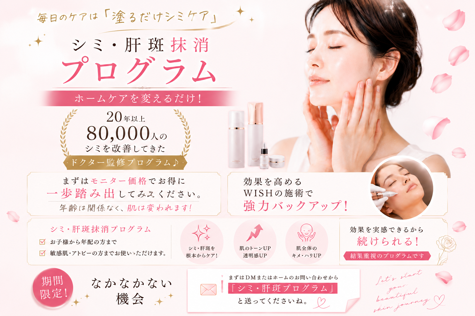 Salon de WISHの施術で強力サポート
