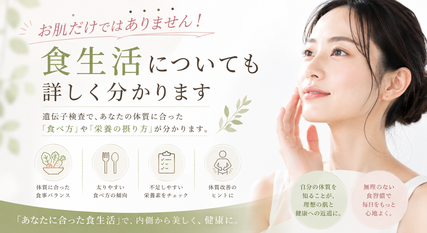 お肌だけではありません!食生活についても詳しく分かります