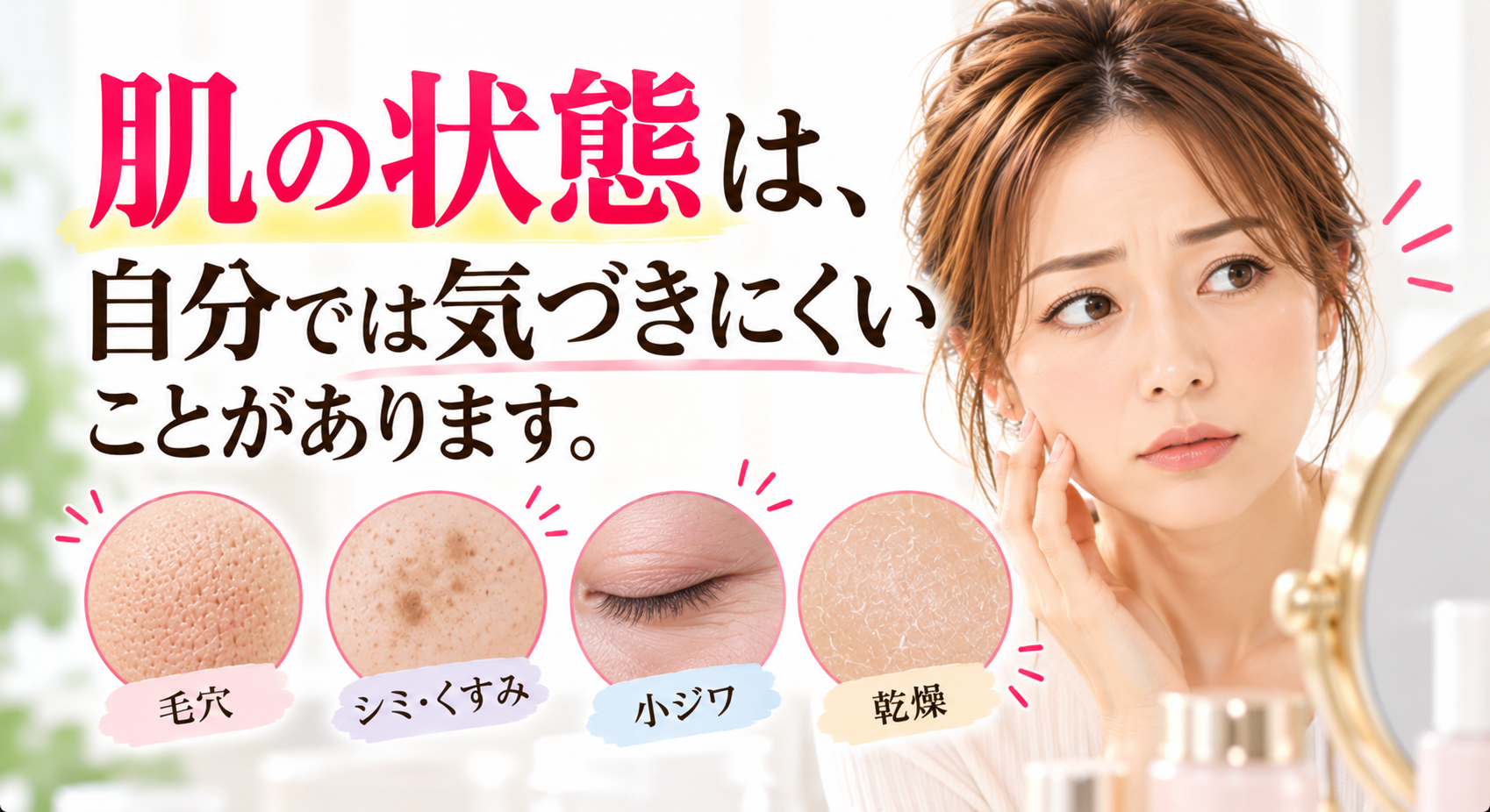 肌の変化に気づくスキンケア
